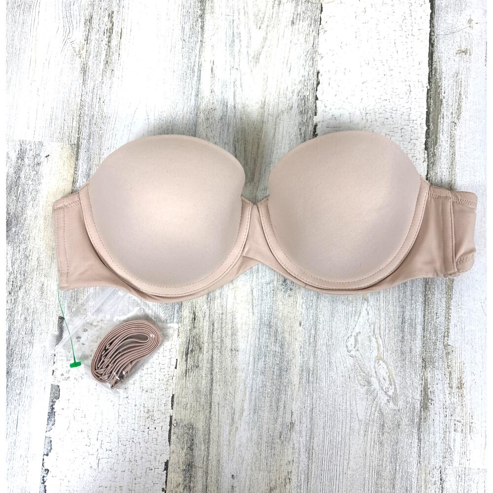 Maidenform Womens 36B Beige Strapless Underwire Push-Up Convertible Bra NEW